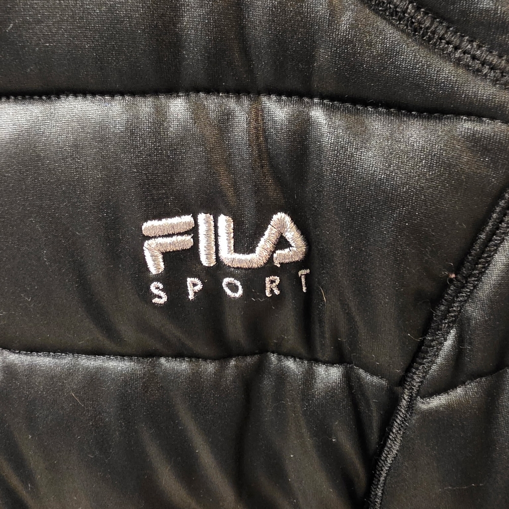 LIKE NEW FILA Sport Women's Quilted Puffer Vest in Black ~ Size Large - Picture 2 of 10